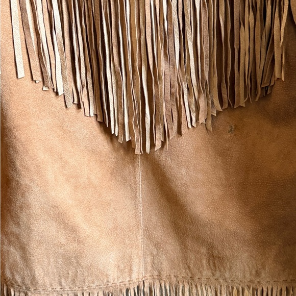 Chico’s Leather Fringed Western Jacket.Pockets. 0.see pictures.small marks back - Picture 10 of 11